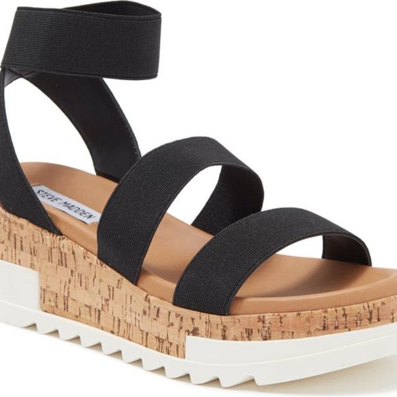 Steve Madden Belladonna Ankle Strap Wedge Sandal - Picture 1 of 4